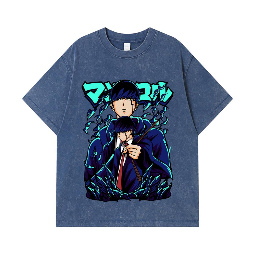 275 GSM Washed T-shirts 100% Cotton Mashle V2 Mash Print Unisex Heavy Cotton T Shirt