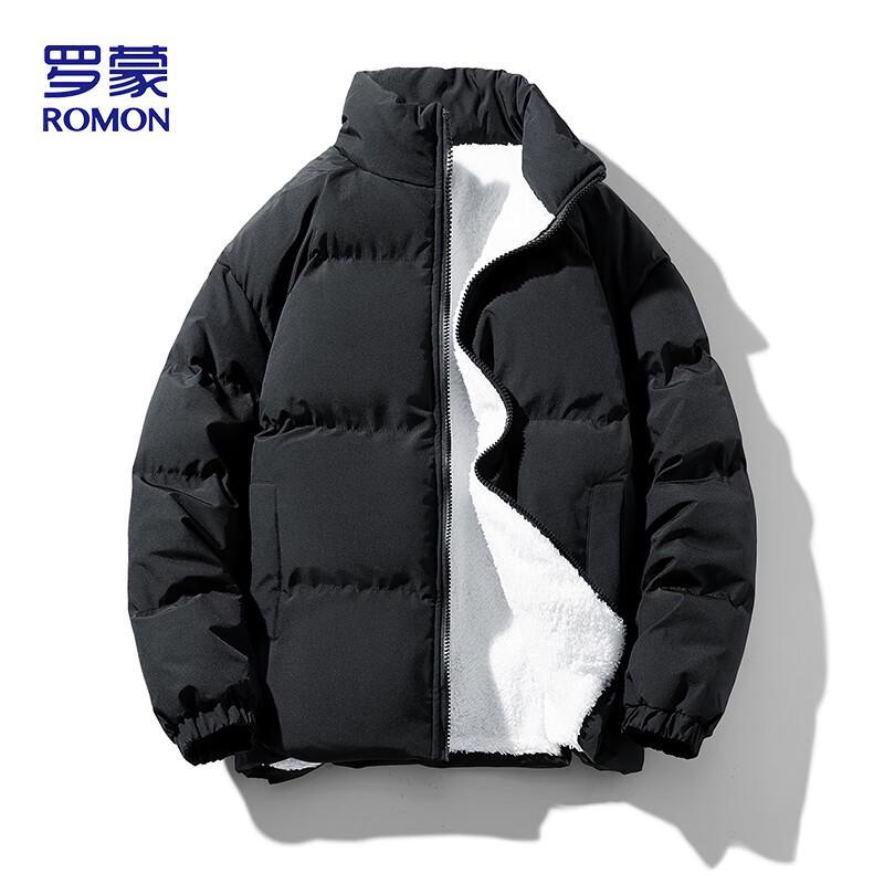

Romon Men s Winter Stand-Collar Thickened Cotton Jacket MF84 2XL
