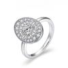 Round Shape All Moissanite Diamond Rings for Women Man Silver White Gold Plated Twilight Engagement Jewelry