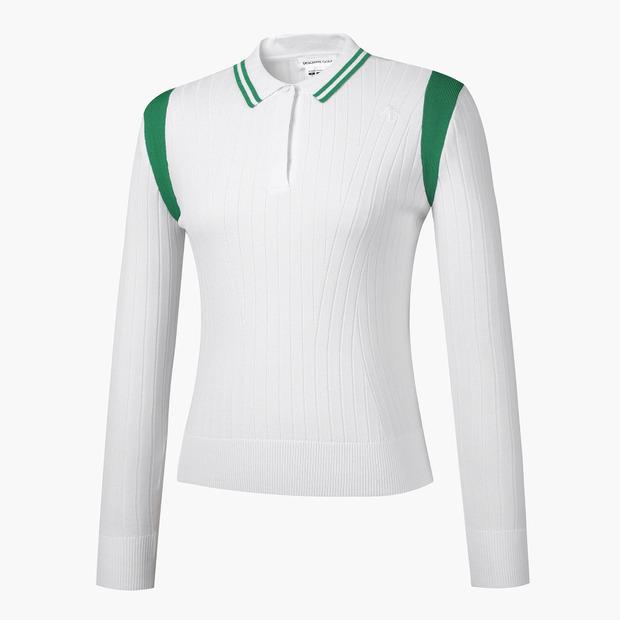 DESCENTE GOLF Women'S Ribbed Knit Long Sleeve (Dp12Wfkp32)