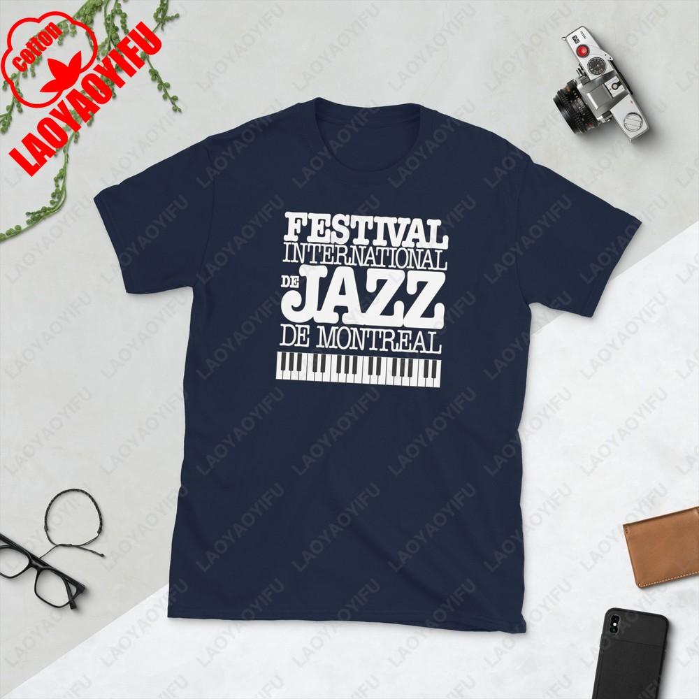 Montreal Jazz Festival Music Piano International ShortSleeve Unisex TShirt Summer Male Oneck Shortsleev Classic Style Tops