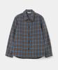 UNIFORM BRIDGE Wool Heavy Check Shirt Blue