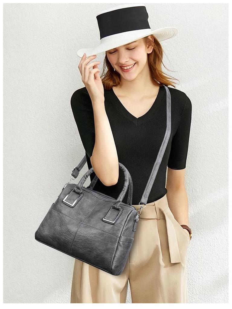 Women's Single-Shoulder Crossbody Bag: 2025 Style, Spacious Soft PU Leather, Mommy & Commuter Handbag.