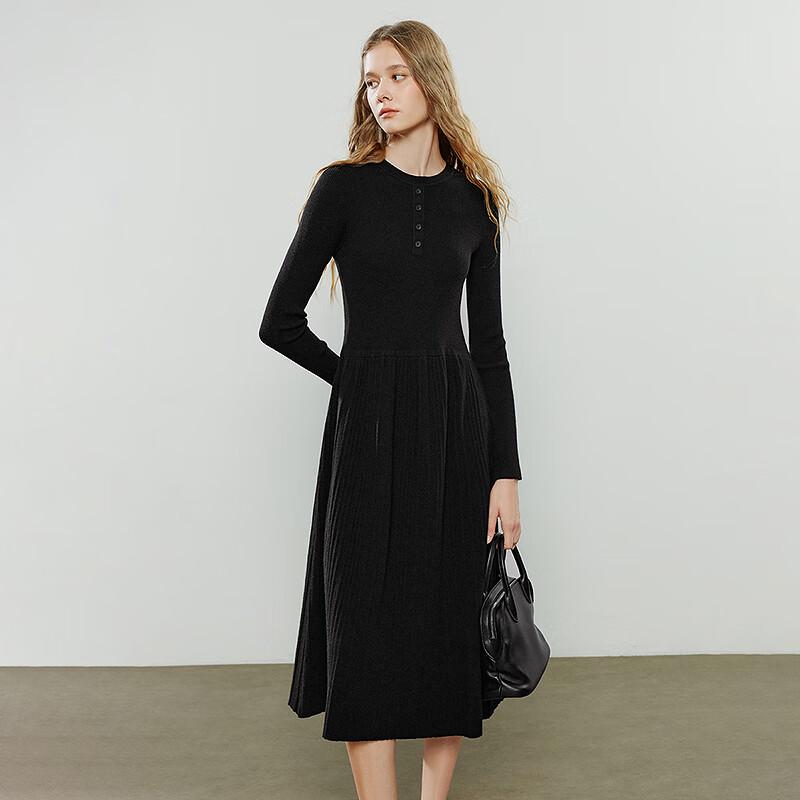 Chuyu Women's High-Sense Commuter Knitted A-Line Dress