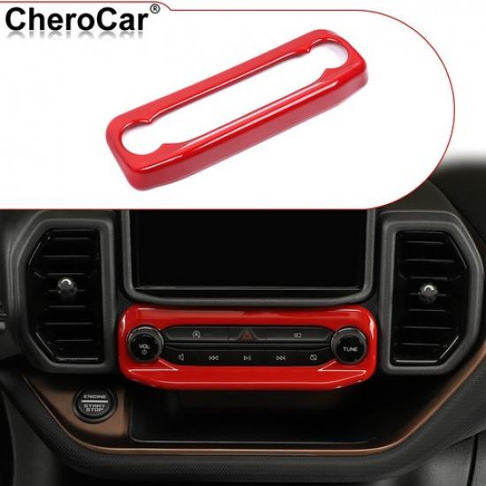 

ABS GPS Navigation Lower Panel trim Red Frame For Ford Bronco Sport -25 ABS