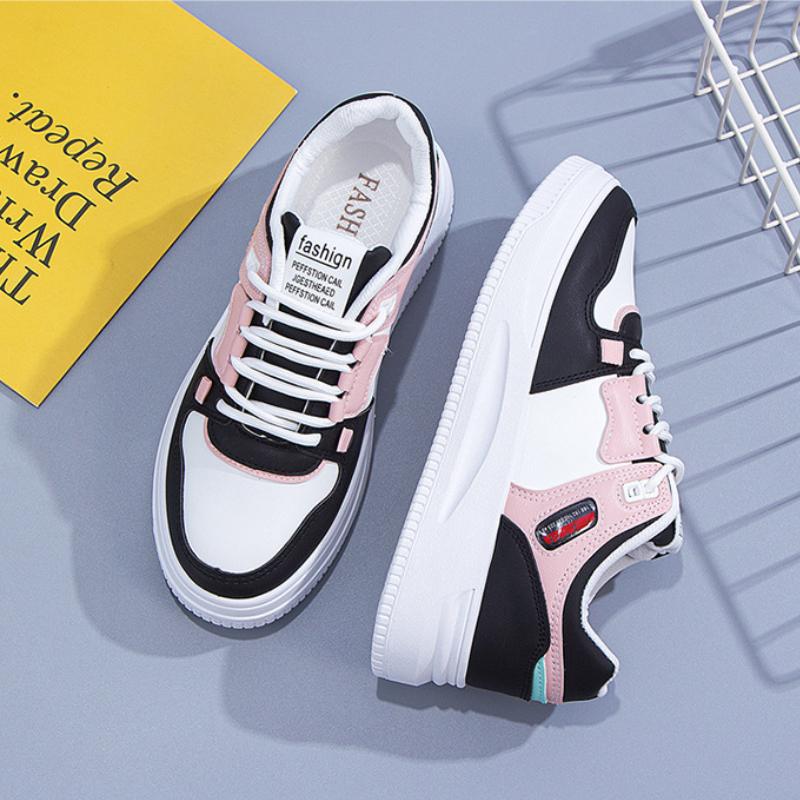 Thick Soled Casual Sports Shoes 2024 New Simple Flat Bottomed Board Shoes for Women's Sports Vulcanized Shoes Zapatillas Mujer