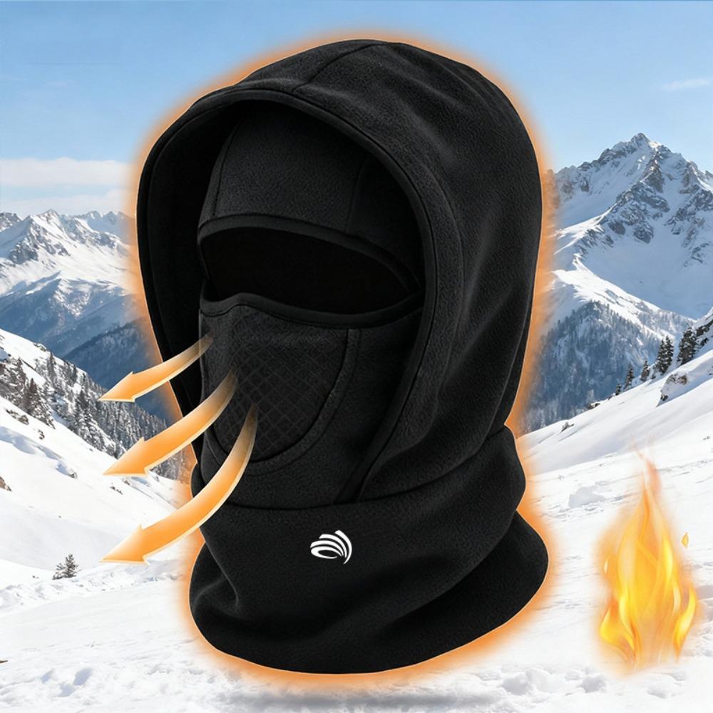 Waterproof Polar Fleece Balaclava Hat Thermal for Cold Weather Face Cover Cycling Skiing Face Neck Warmer Beanie Cap