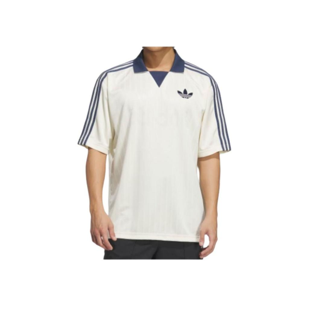 Adidas Originals Logo Polo Short Sleeve T-Shirt Men Tops White KB5435