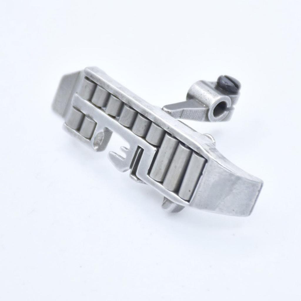 Metal Roller Presser Foot Attachment Sewing Machine Roller Presser Foot for Thick Leather Canvas Fabric Sewing Project