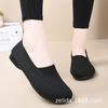 Women's shoes 2024 new spring and summer breathable middle-aged and elderly mother shoes one-pedal flat shoes soft sole comfortable single Doudou sho