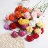 Artificial Chrysanthemums Fall Flowers Silk Orange Marigold Flowers Fake Mums Flowers For Wedding Autumn Day Of The Dead