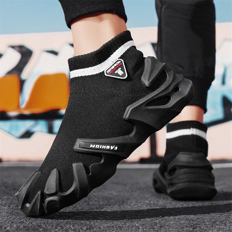 New Men Sports Large Size Shoe Mesh Running Sneakers Slip on Comfortable High Top Shoes Casual Outdoor Tennis Training Sneakers