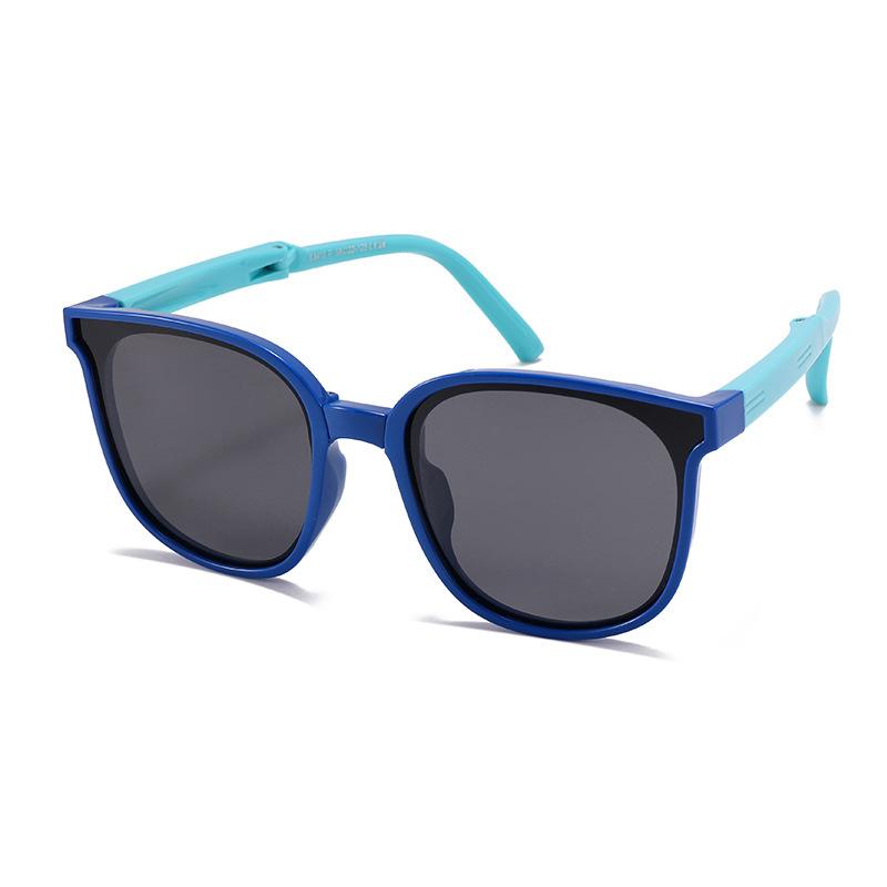 

Children Frame Full Design Foldable Sunglasses Summer Outdoor Sun Uv Protection Sky Blue