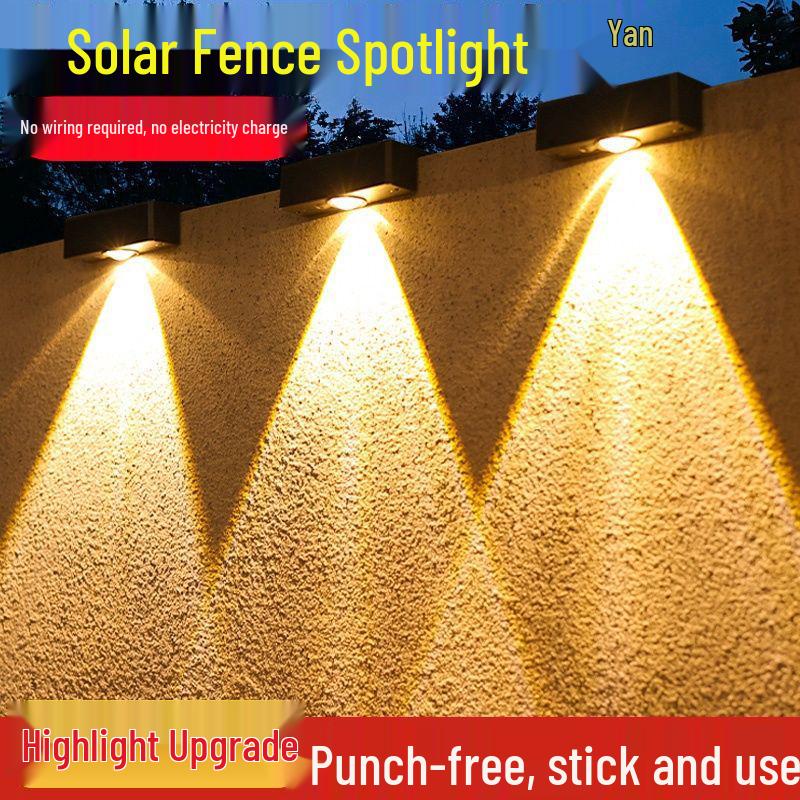 Waterproof Solar Wall Light - Outdoor Courtyard & Garden Decorative Spotlight
