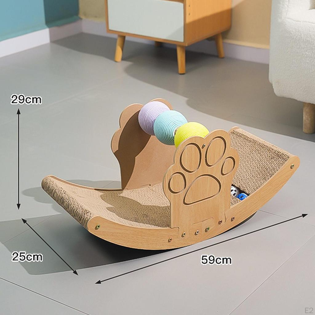 Pat de Lounge din Carton cu Scândură de Scărpinat cu Jucărie cu Bilă Zgârietor pentru Pisici Sofă pentru Pisoi