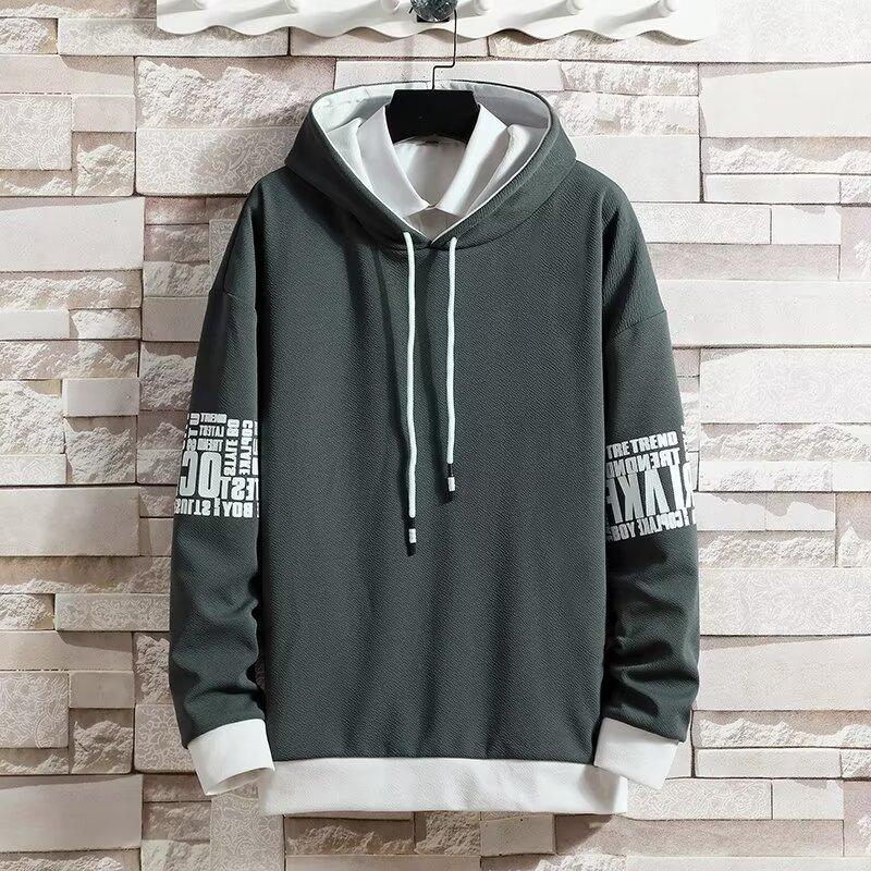 Pullover con cappuccio casual da uomo per primavera e autunno, tutto da abbinare, ad asciugatura rapida, per sport da corsa, maglie da uomo