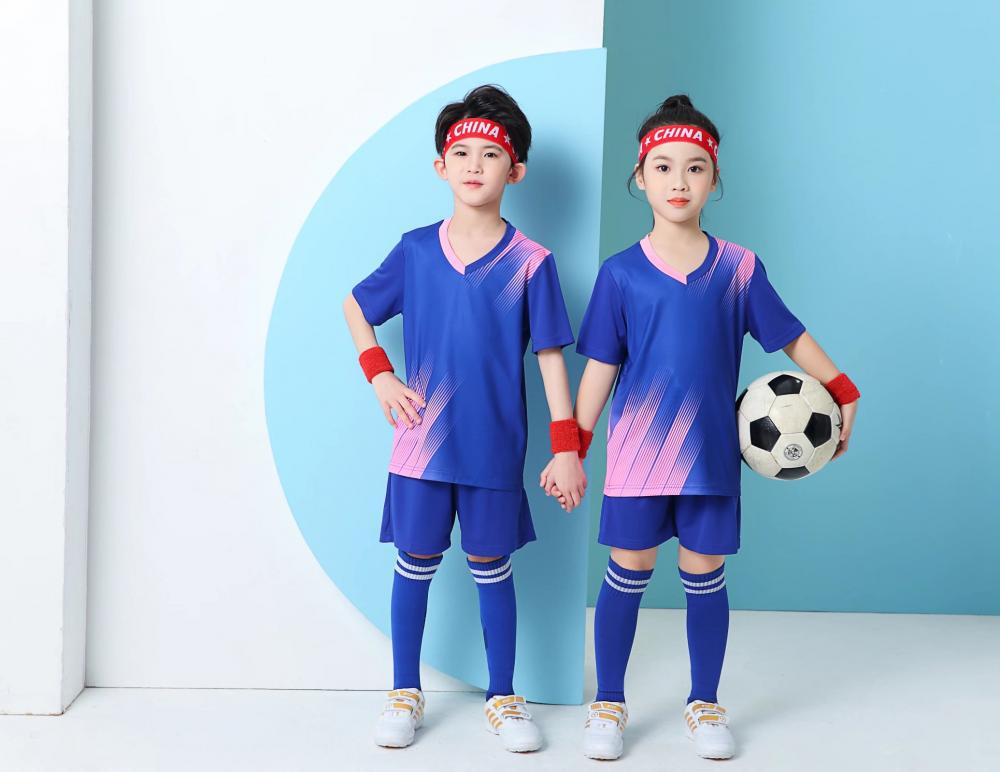 Soccer Uniform Set Men'S Adult Team Training Uniform Children Sports Short Sleeve Jersey Middle School Student Game Jersey Fb01
