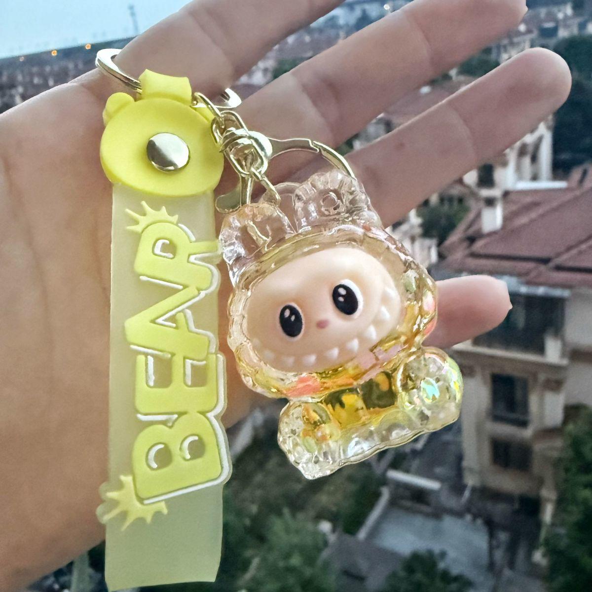 

Високий Вигляд Лабрадор Брелок для Ключів Сумка Масло Підвісна Прикраса Фігурка Рюкзак Живий Пісок Мультяшний Кулон Подарунок Брелок жовтий