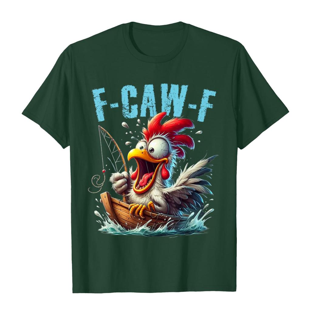 Funny F Caw F Chicken Rooster Cawing F-Caw-F Saying Pun T-Shirt