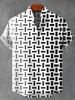 3D digital printing image of linen short sleeved shirt, designed for men's party atmosphere, casual style, retro men's shirt