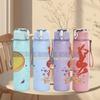 1PC Female Figure 750ml Sports Water Bottle Leakproof Straw Lid Outdoor Office Home