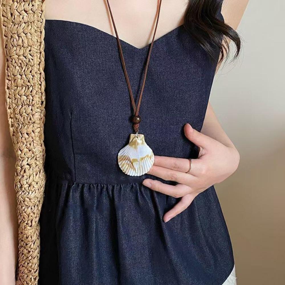 Unique Design Starfish Necklace Seaside Vacation Style Collarbone Chain  Party Wear Seashell