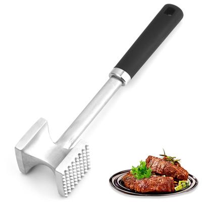 Martelo Multifuncional Quadrado de Liga de Alumínio Amaciador de Carne com Duas Faces e Cabo Ergonômico para Uso na Cozinha