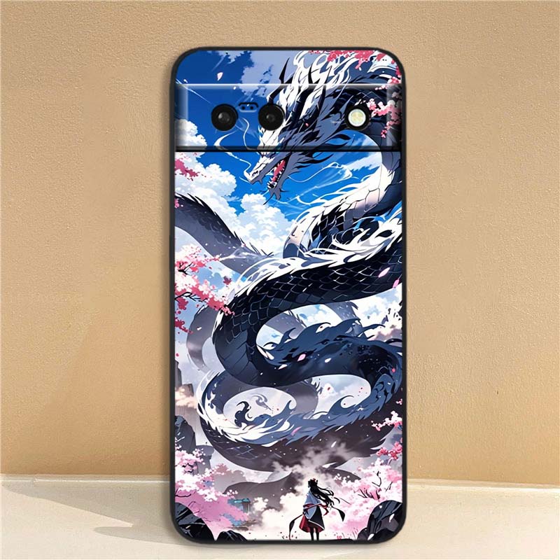 

Anime Dragon Design Phone Case For Google Pixel 10 9a 9 8A 8 7 7A 6 6A Pro XL 2024 5G Black Soft TPU Silicone Google Pixel 8 Pro
