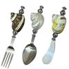 NEW Luxury Natural Conch Shell Dessert Fork, Stainless Steel Flatware, Spoon, Kitchen Utensils Set, Home Tableware