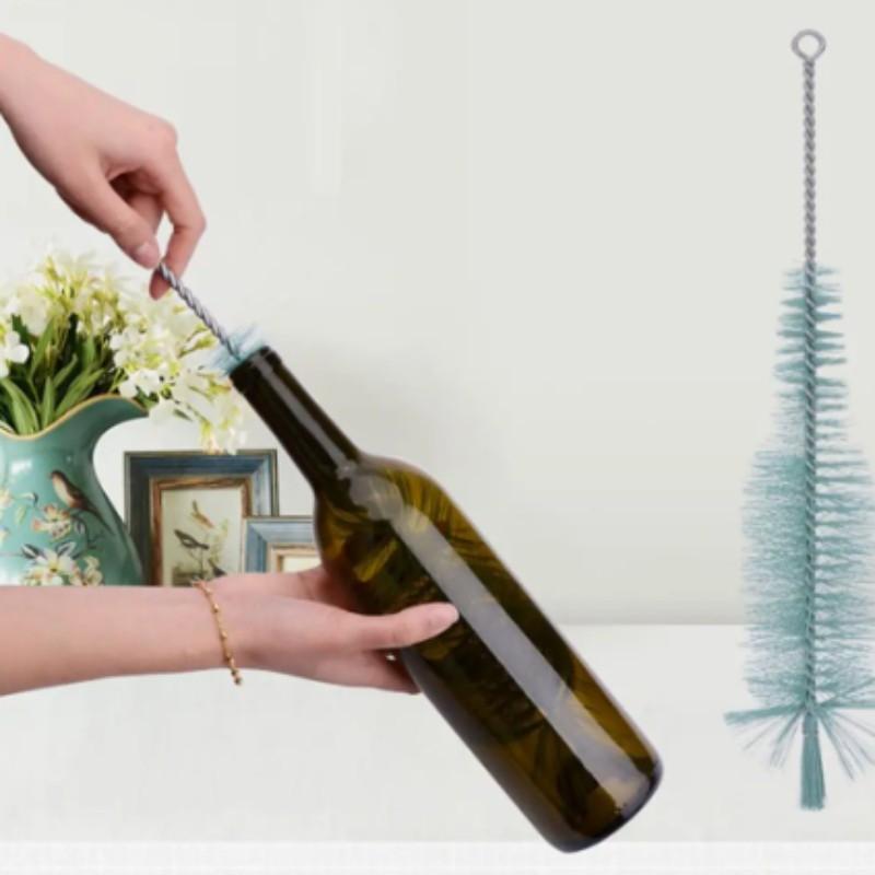 Nylon Stiff Bristle Cleaning Brush Durable Scratch-Free Cleaner for Bottles Straws Brew Tubes Spout Kitchen Use