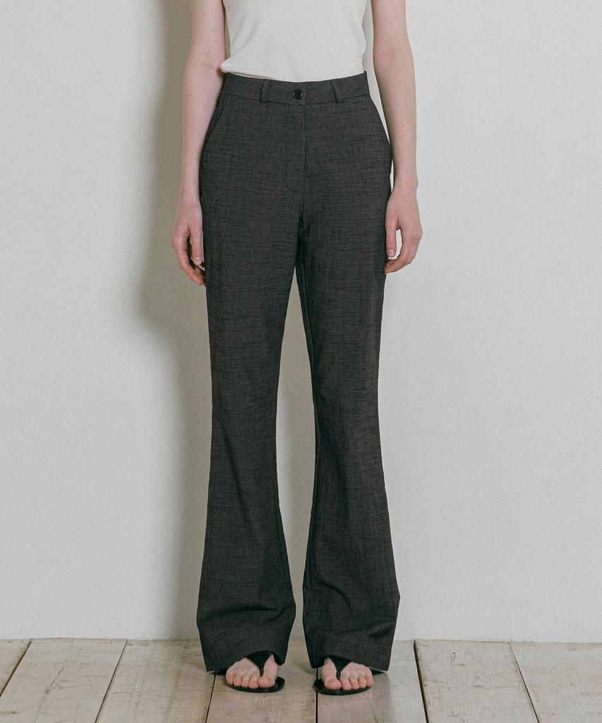 Banwonateullie P3249 Slim Bootcut Pants_Charcoal