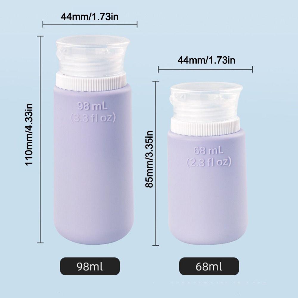 Silicone Lotion Container 68ML/98ML Shower Gel Lotion Bottle Silicone Refillable Bottles  Travel