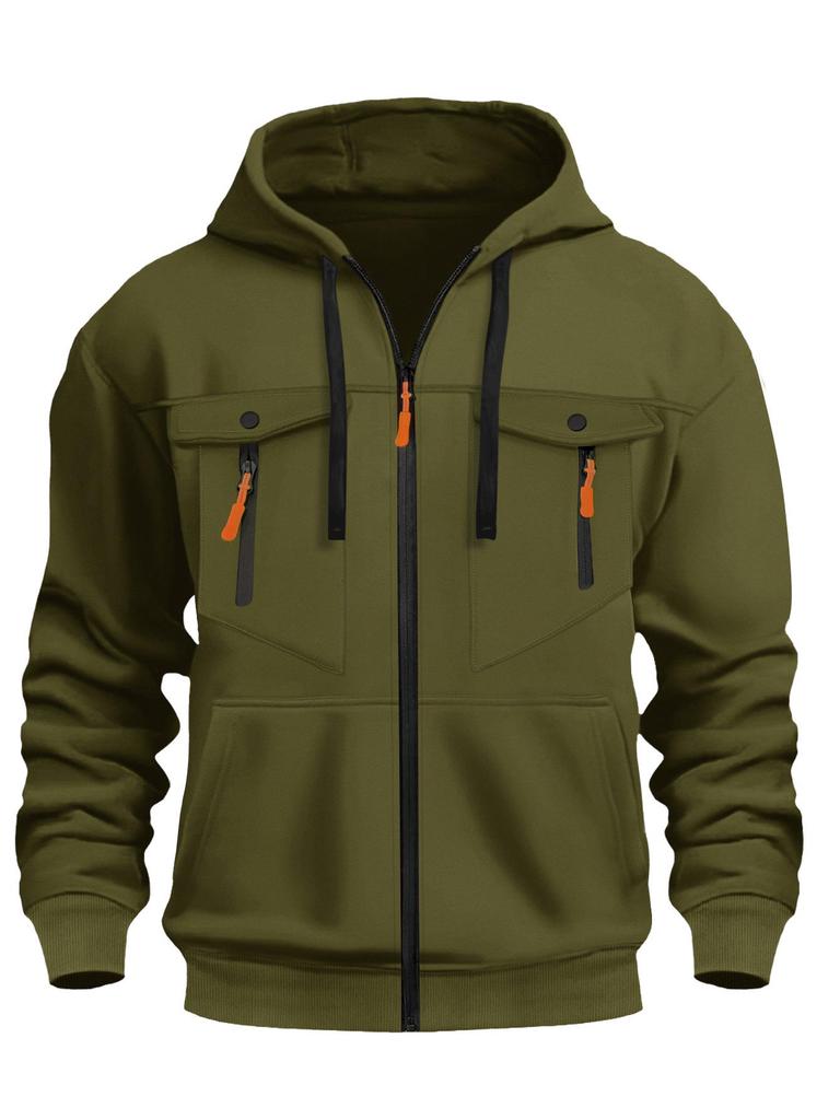 Men's Trendy Zipper Hoodie - Autumn/Winter Casual Pullover