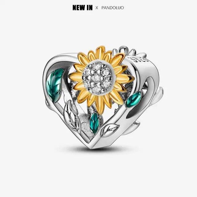 2024 Original New In Fairy Tale Town Series Round Heart Shaped Beads FitNew Bracelet 925 Silver Women Bead DIY Jewelry Gift