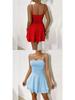 Women's European & American Style Sexy Spaghetti Strap Backless Dress