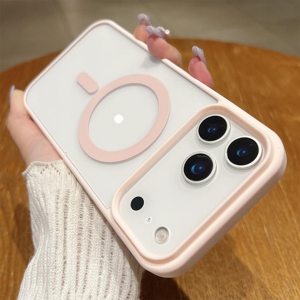 Magsafe Case For iPhone 17 AIR 16 E 15 14 13 12 11 ProMax Acrylic Hard Protect Cover Frosted Candy Wireless Charging Transparent