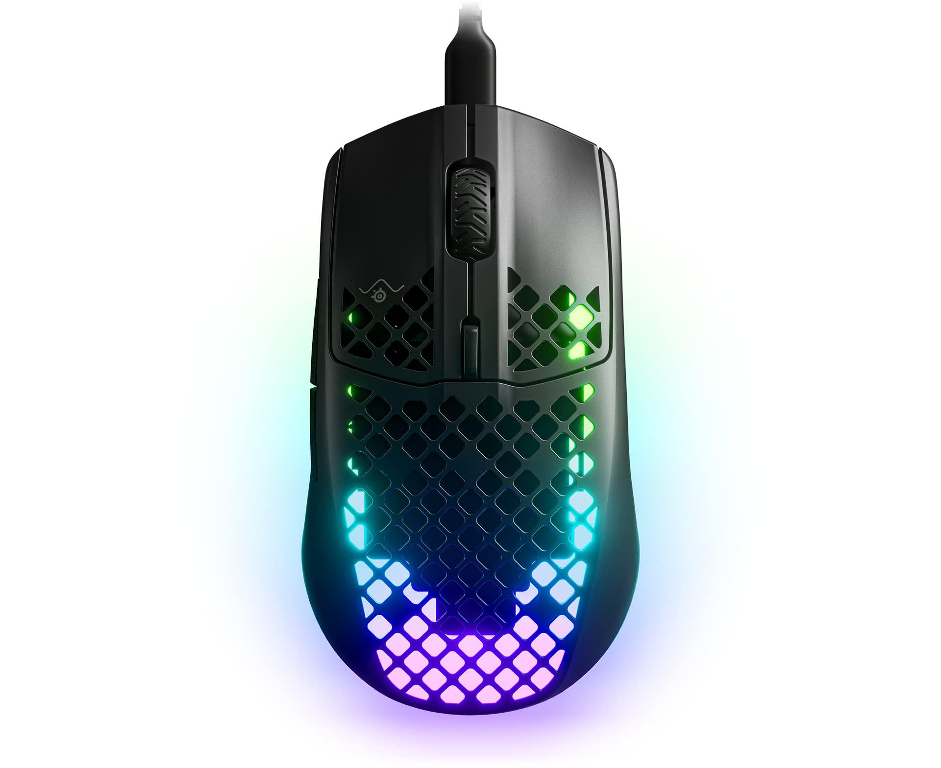 

SteelSeries Aerox 3 Wireless Onyx 2022 Gaming with TRUEMOVE AIR Quantum Wireless IP54 Waterproof and Model 62612J Mouse, Ultra-Lightweight Sensor, 2.0