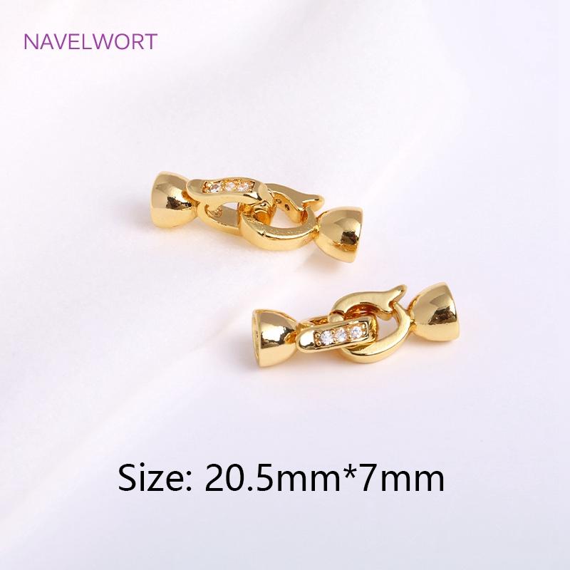 Trendy 18K Gold Plated Round Pearl Clasps Fastener For Bracelet Necklace Making Fittings,DIY Jewellery Making Supplies Wholesale