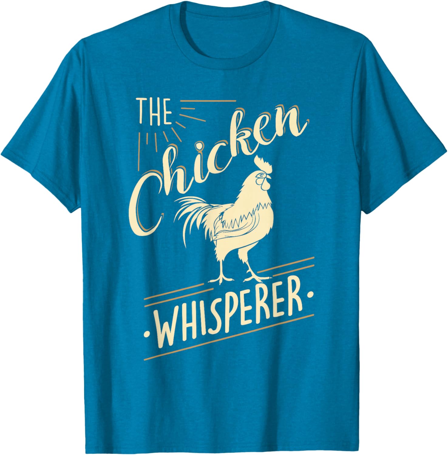 Chicken Whisperer Funny Rooster Lover Graphic TShirt Soft Cotton Mens Tee S