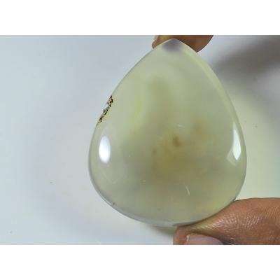 103Cts. Natural Botswana Agate Pear Cabochon Loose Gemstone 38X48X06 MM SK-4080