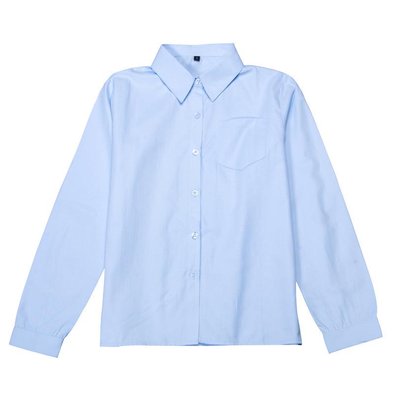 Women's Long Sleeve Pointed Collar JK Uniform Shirt for Students and Workwear (Spring/Autumn)