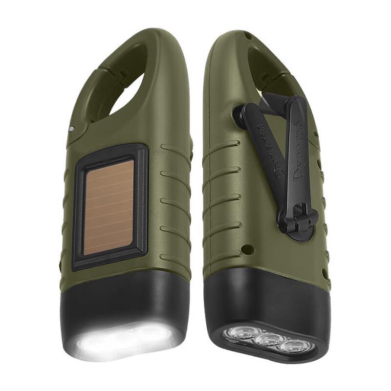Solar Hand-Crank LED Emergency Flashlight