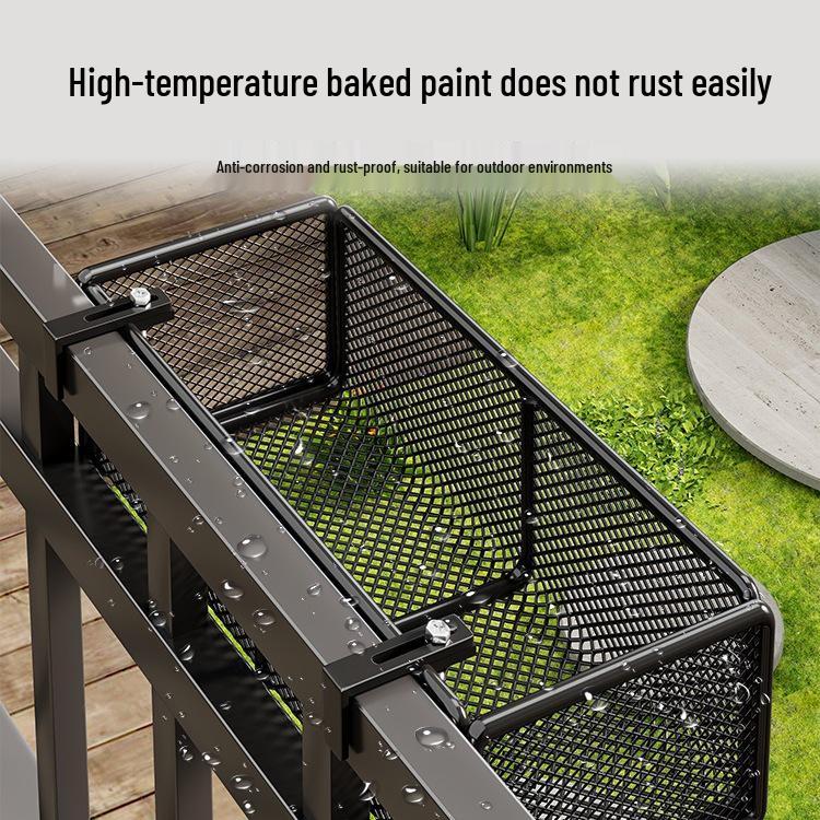 Wrought Iron Balcony Flower Stand & Succulent Rack