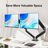 Dual Monitor Stand Full Adjustable Monitor Desk Mount Holds Up To 19.8lbs Expandable Display Bracket for Home Office
