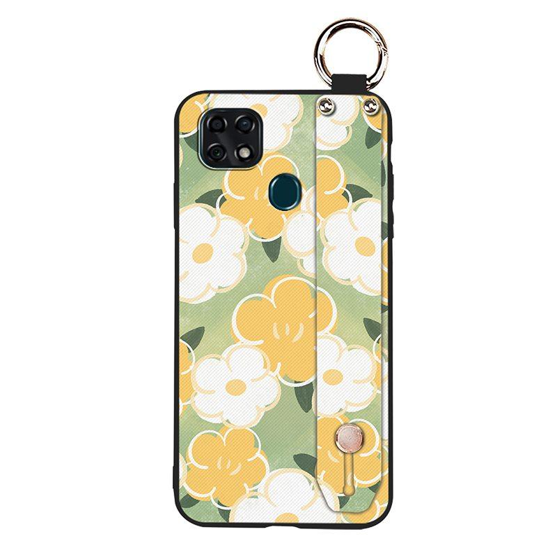 Ring Dirt-resistant Phone Case For ZTE Blade V2020 Vita/Blade20 Smart/10 Smart Back Cover Phone Holder Protective Flower