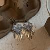 Ethnic Tibetan Tassel Earrings for Women, Miao Silver Long Dangles, Retro Exotic Style, High-Quality.