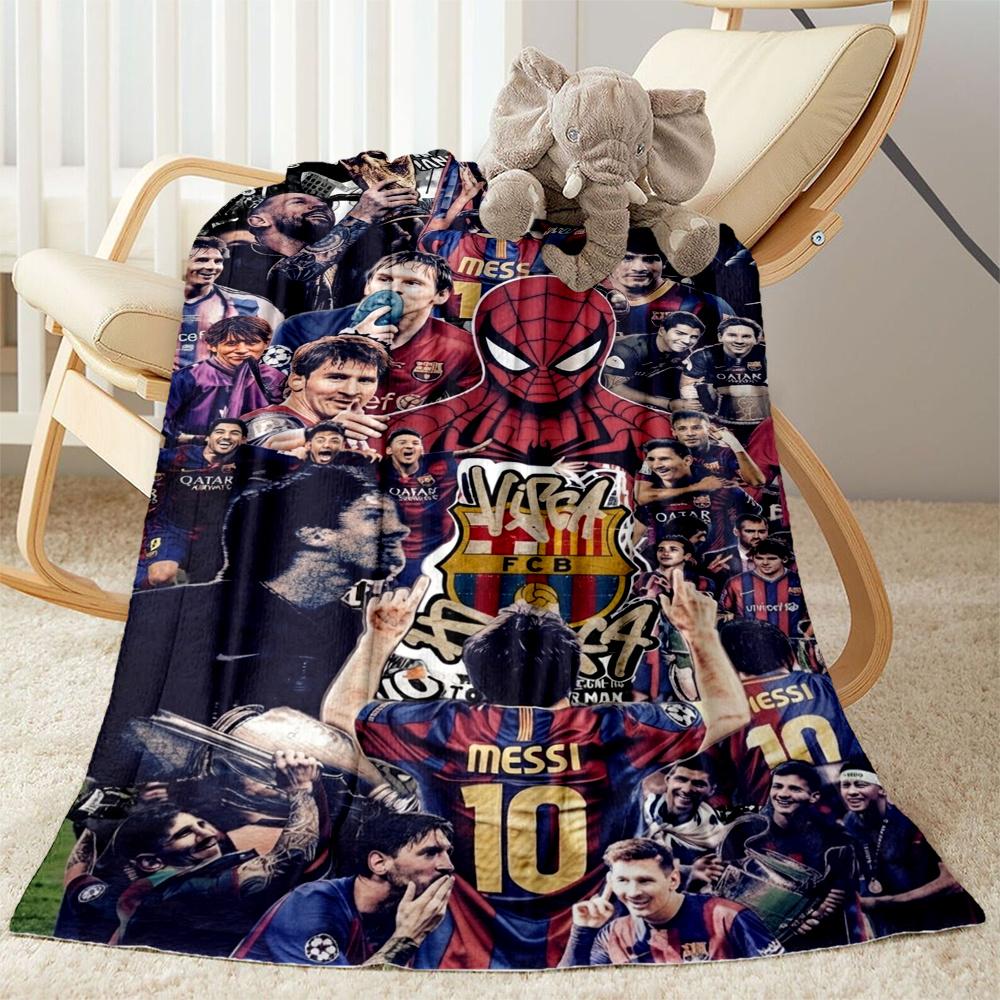 Lionel Messi Spiderman Lionel Messi Blanket Soft Cozy Suitable For Seaside Picnics Chair Four Seasons Multipurpose Warmthful Decor