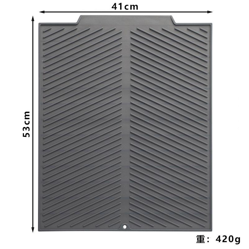 1PC Silicone Dreno Pad Secagem Tapete Potes Prato Dreno Tapete Para Cozinha Talheres Tapetes Antiderrapantes Anti-escaldante Coaster Utensílios De Cozinha