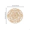 Carved Wooden Applique Vintage-Style Flower Onlay Lightweight for Wall Decor