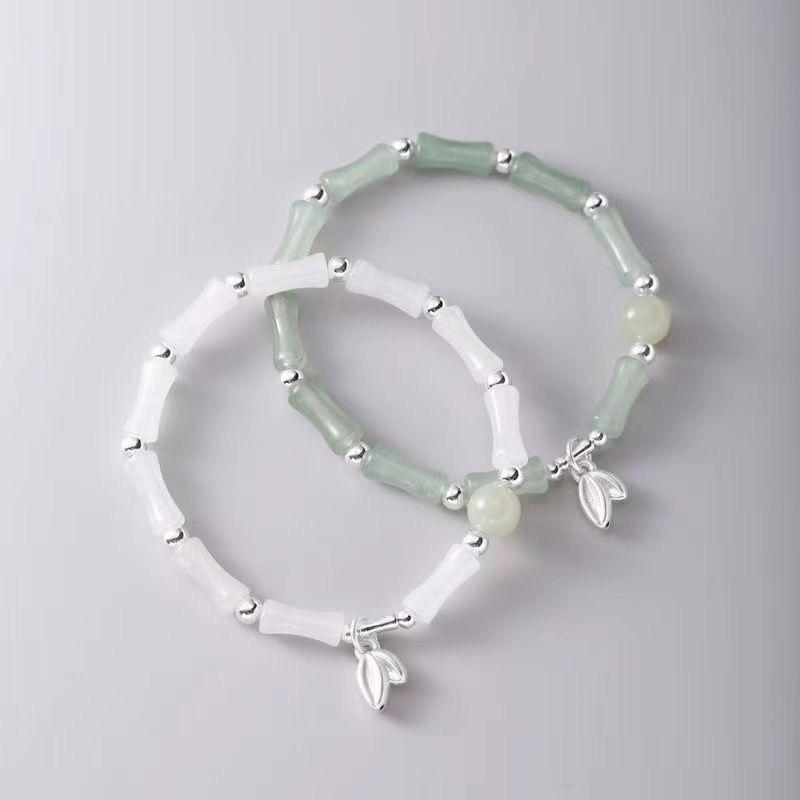 Elegant Bamboo Joint Beaded Bracelet – Fade-Resistant, Ancient Style for Women's Summer Wear